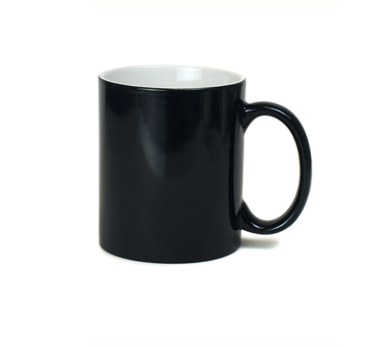 Black Ceramic Color Changing Coffee Mug